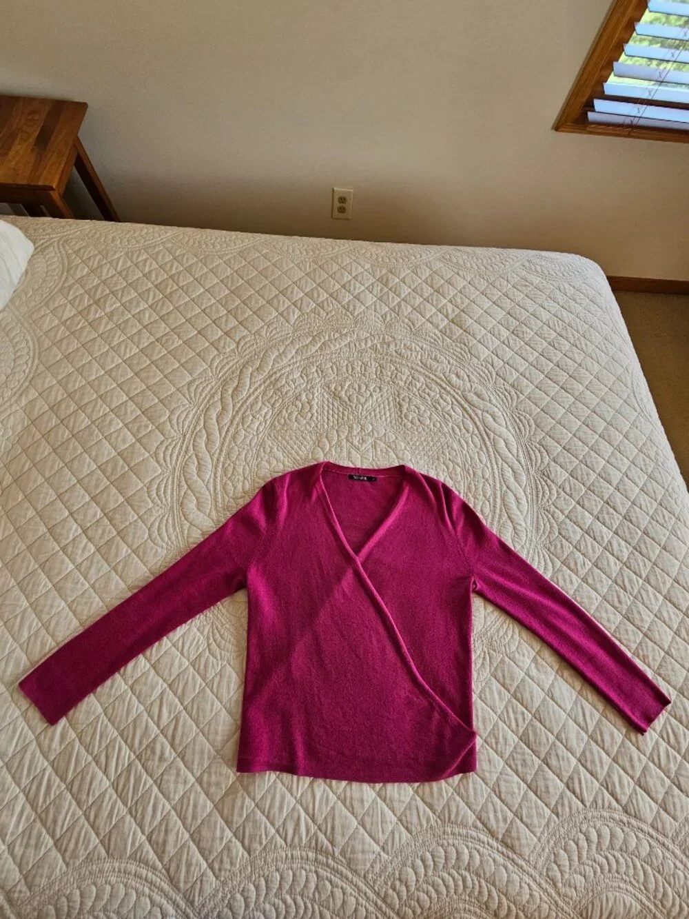 NIC+ZOE Women's Deep Pink Wrap Sweater - Size Petite PS